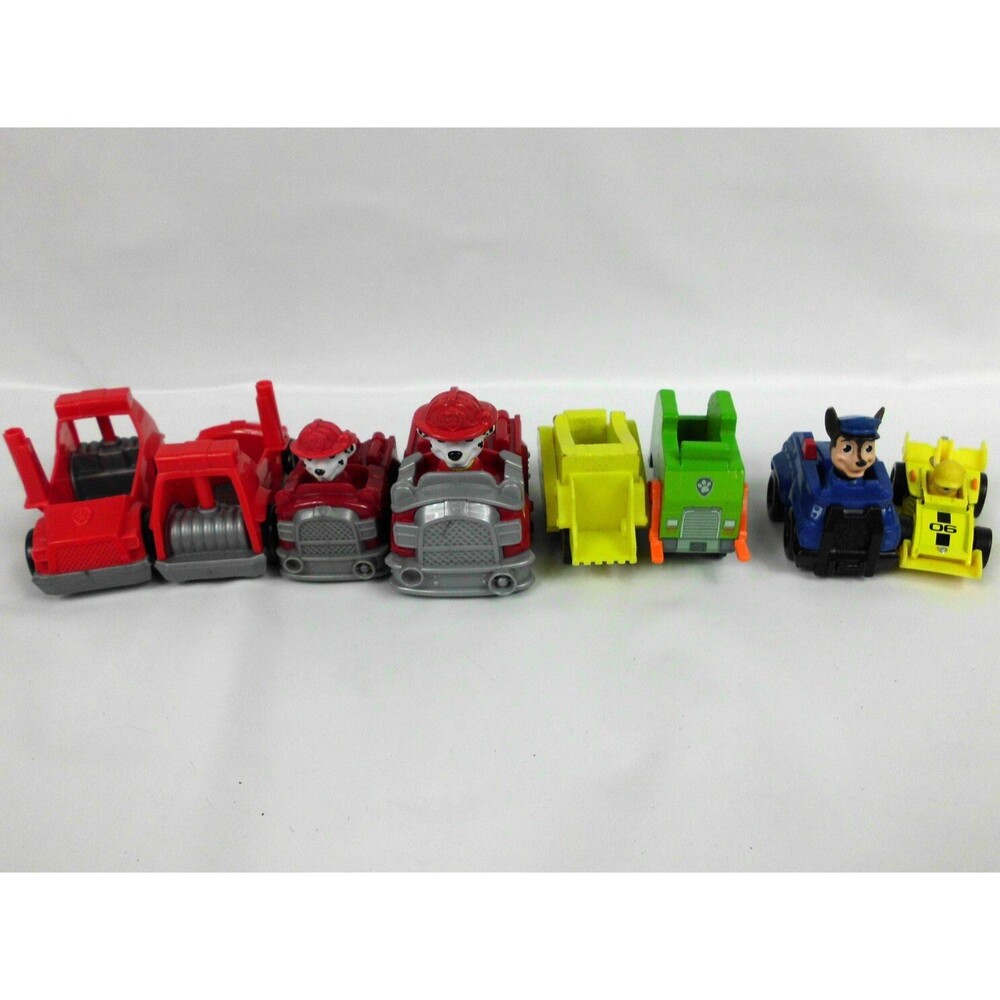 Nickelodeon Paw Patrol Diecast Plastic Wooden Small Vehicles Cars Lot of 8